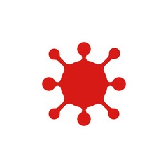 Corona virus icon in glyph style, solid color vector. 2019-NCoV