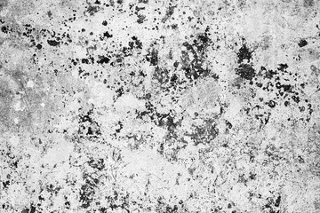 old aged weathered rough dirty concrete crack wall texture. black and white surface with grunge dust noise grain effect abstract for background.