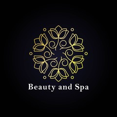 Circular floral for beauty and Spa Business Logo