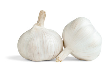 garlic isolated on white background ,include clipping path