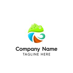 Smart Iguana gradient modern logo