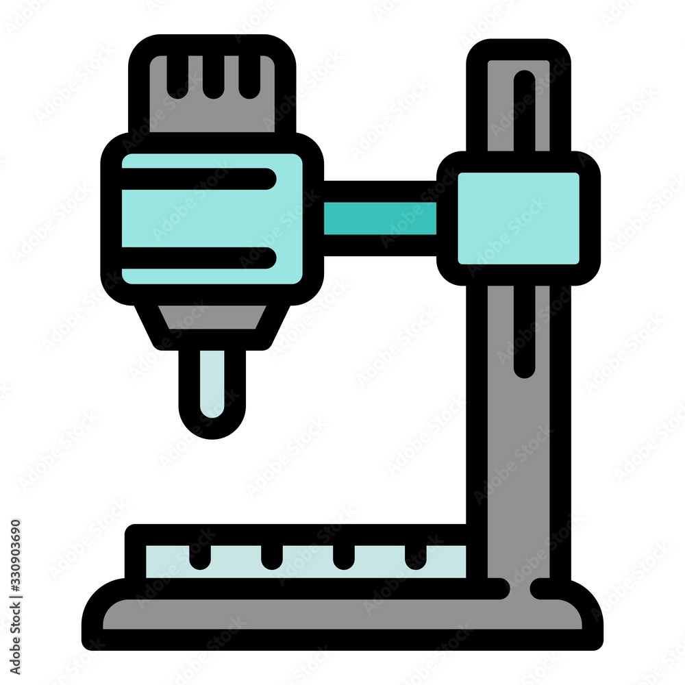 Poster drilling machine icon. outline drilling machine vector icon for web design isolated on white backgro