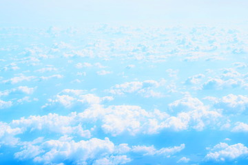 Fototapeta na wymiar Beautiful cloudscape cute blue sky and white clouds , nature abstract texture pattern background. View from top.
