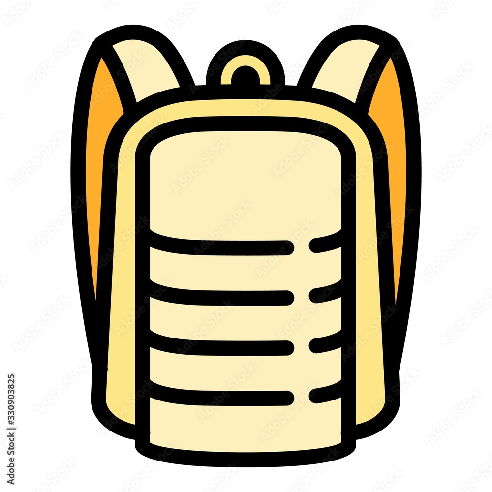 Poster backpack icon. outline backpack vector icon for web design isolated on white background