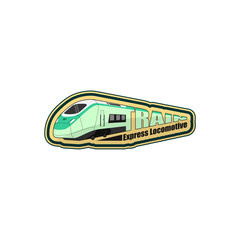 High Speed Commuter Train simple logo