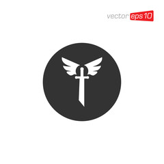 Sword Icon Logo Design Vector