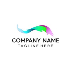 Colorful water with gradient and modern logo