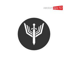 Sword Icon Logo Design Vector