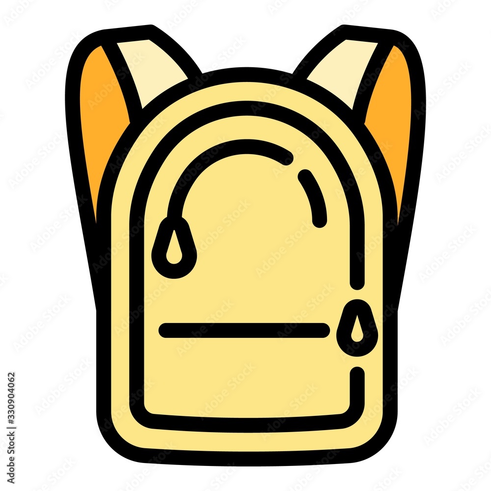 Poster zipper backpack icon. outline zipper backpack vector icon for web design isolated on white backgroun