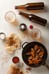 Beer background with shrimp. Beer pub