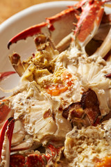 Boiled crabs