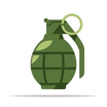 Hand grenade vector isolated illustration