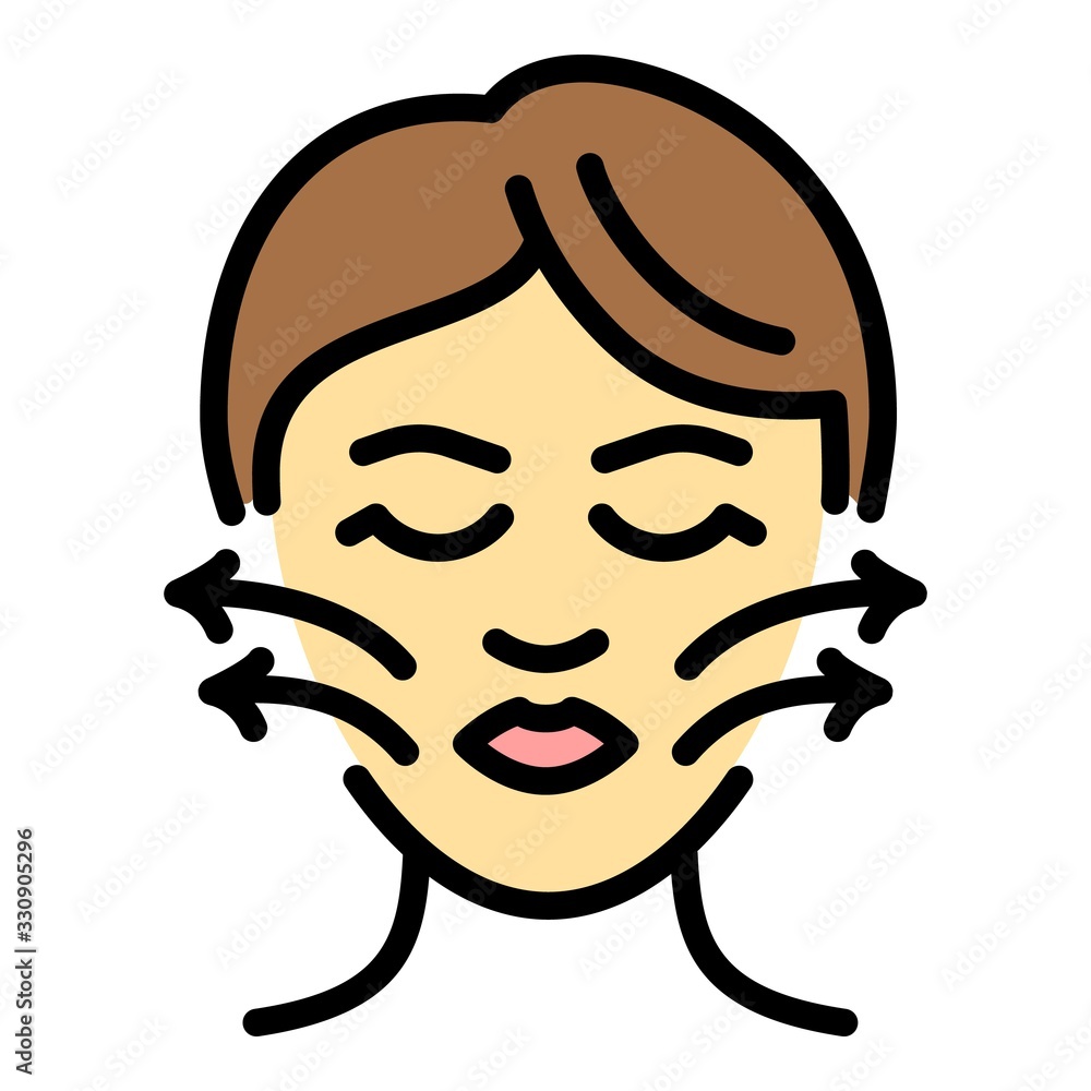 Poster skin face correction icon. outline skin face correction vector icon for web design isolated on white