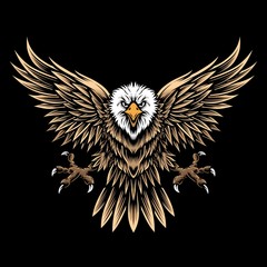 flying eagle vector and logo