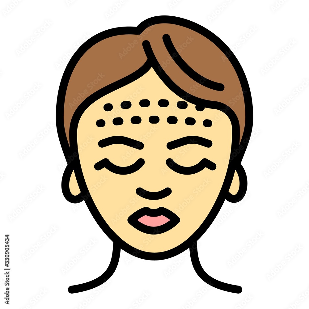 Poster forehead lifting icon. outline forehead lifting vector icon for web design isolated on white backgro