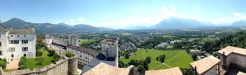 Salzburg, Austria Panorama from Hohenzollern Fortress