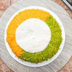 Gold Egg Yolk Thread Cakes, Thai call 'Cake Foi Tong