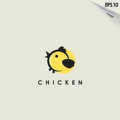 Abstract Line Chicken Logo Design. Abstract Line Chicken Logo Template. Modern Design. Flat Logo. Vector Illustration
