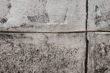 The wall of concrete decorative bricks