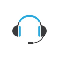 Head set logo template vector icon