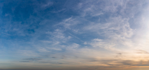 Naklejka na ściany i meble Fantastic soft clouds at sunrise, natural composition