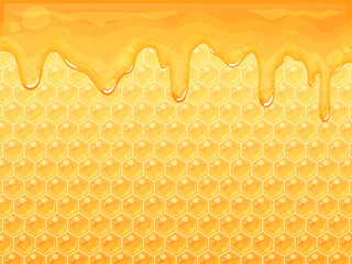 蜜蜂の巣のイラスト 蜂蜜 垂れる バケツ Wall Mural Wallpaper Murals ふわぷか