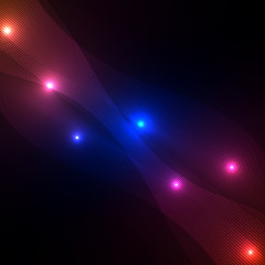Colorful abstract glowing background with lights. Vector illustration.