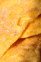 Close up of Tortilla Chips isolated with white background