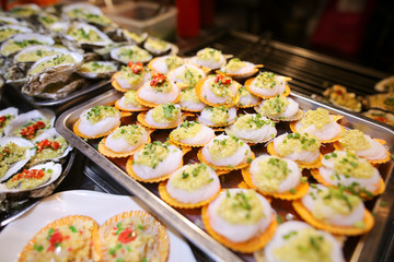 Sea oysters cooked according to a special recipe.