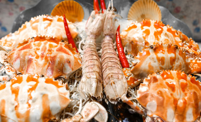 Sea crab cooked according to a special recipe.