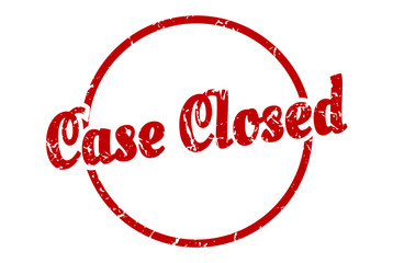 case closed sign. case closed round vintage grunge stamp. case closed