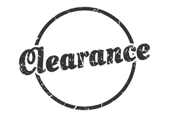 clearance sign. clearance round vintage grunge stamp. clearance