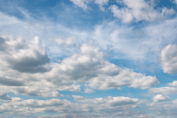 blue sky with white clouds as background