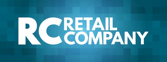 RC - Retail Company acronym, business concept background