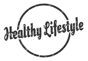 healthy lifestyle sign. healthy lifestyle round vintage grunge stamp. healthy lifestyle