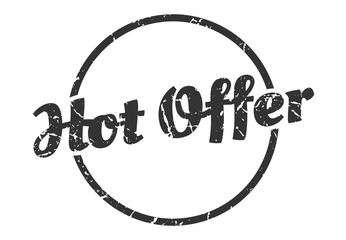hot offer sign. hot offer round vintage grunge stamp. hot offer