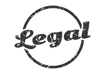 legal sign. legal round vintage grunge stamp. legal