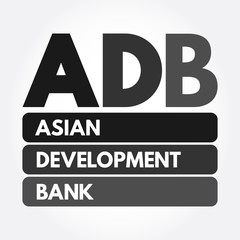 ADB - Asian Development Bank acronym, business concept background