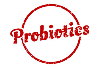 probiotics sign. probiotics round vintage grunge stamp. probiotics