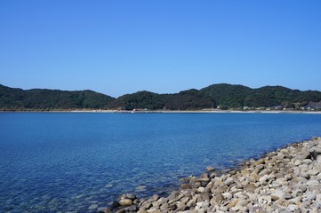 Fototapeta na wymiar 砂月海水浴場（天草諸島・下須島）