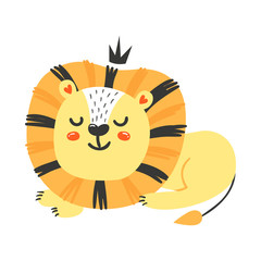 Vector Cute lion.