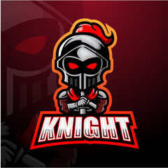 Knight mascot esport logo design