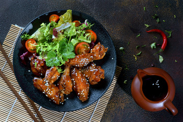 chicken wings in teriyaki sauce
