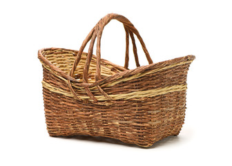 Obraz premium empty basket on white background 