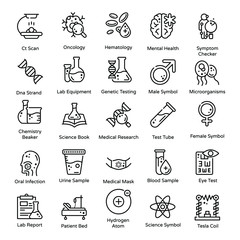 Medical and Healthcare Line Icons Pack 