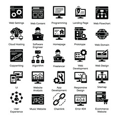Seo and Web Solid Icons Pack 