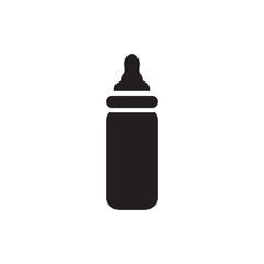 Baby milk bottles icon vector design template