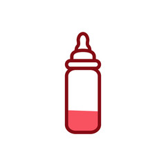 Baby milk bottles icon vector design template