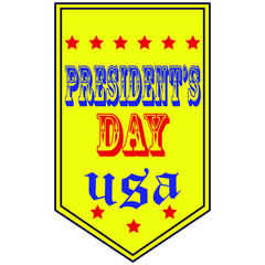 President day with illustration on badge
