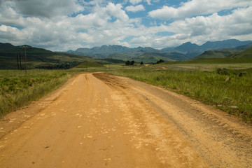 Dirt Road Leading into the Mountains